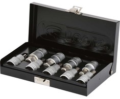 Galvučių su šešiakampiais antgaliais komplektas 1/2", HEX 4-, KS Tools