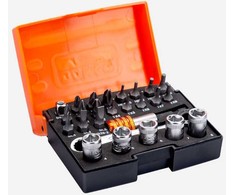 Bahco Bit set with bits, sockets, ratchet, adaptors,holder