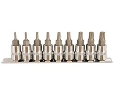 Galvučių su antgaliais rinkinys Ellient Tools GB7018; 3/8''; 9 vnt.