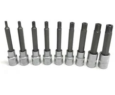 Galvučių su antgaliais rinkinys Ellient Tools SB2129; 1/2''; 3/8''; 9 vnt.