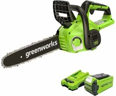Grandininis pjūklas Greenworks G40CS30IIK2; 40 V; 1x2,0 Ah; 30 cm juosta