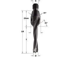 Grąžtas medienai CMT; S=M10/30°; D=5x50 mm
