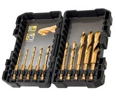 Grąžtas Grąžtų komplektas metalui DeWalt Titanium; 3-12 mm; 10 vnt.