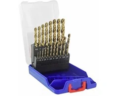 Grąžtas Tivoly Metalo grąžtų rinkinys 1-10 mm, HSS, 118°, "Split point", šlifuoti, 19vnt./kpl., T-Line