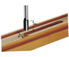Griovelių freza su galiniais ašmenimis Festool; Ø14 mm; 100 mm