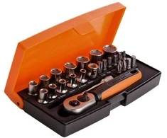 Bahco Galvučių 4-13mm ir antgalių PH,HEX,TORX rinkinys 1/4" 25vnt