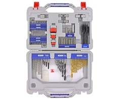 Grąžtas Tivoly Drills set Multi Material - for metal, wood, concrete and tiles + accessories - 100pcs