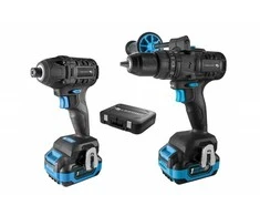 Įrankių rinkinys Hogert HT2E248-B224IPD (HT2E224-0PD + HT2E225-0ID); 18 V; 1x2,0/4,0 Ah akum.