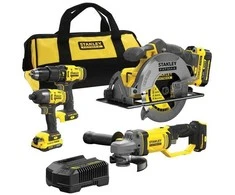 Įrankių rinkinys Stanley SFMCK469M2-QW (SFMCD711 + SFMCF800 + SFMCG400 + SFMCS500); 2x4,0 Ah akum.