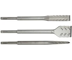Makita Premium kaltų komplektas, SDS-PLUS E-20220 Smailas kaltas 250 (1 vnt) Plokščias kaltas 250x20 (1 vnt) Plokščias kaltas 250x40 (1 vnt)