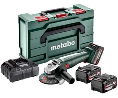 METABO.šlifuoklis KĄT.W 18 L 9-125 QUICK 3x4,0Ah
