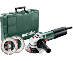 Kampinis šlifuoklis Metabo WEQ 1400-125 Set + priedai