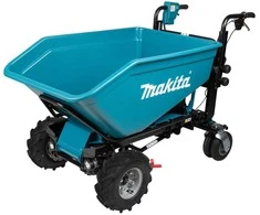 Makita DCU602Z Cordless Wheelbarrow 2X18V Li-ion, with Electric Dump, BL-motor, 3-speed, max load 300kg, 147kg be akumuliatoriaus ir kroviklio