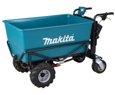 Makita DCU605Z Cordless Wheelbarrow 2X18V Li-ion, BL-motor, 3-speed, max load 300kg, 106 kg be akumuliatoriaus ir kroviklio
