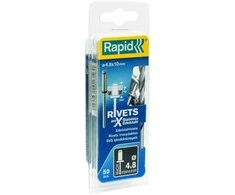 Kniedės Rapid 5000396; 4,8x10 mm; 50 vnt.; nerūdijančio plieno