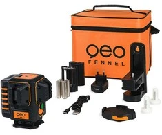 Kryžminis lazerinis nivelyras Geo-Fennel Geo4-XR Žalias + priedai