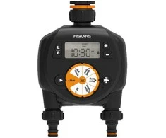 Fiskars laistymo laikmatis su dviem išėjimais