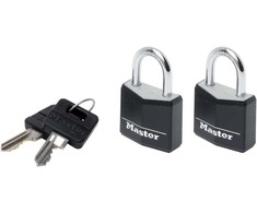 Master Lock Spynelė MasterLock 9130EURTBLK; 30 mm; 2 vnt.