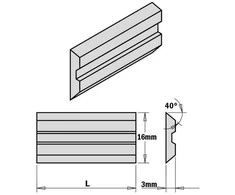 Obliavimo peiliai CMT 795.130.16; 130x16x3 mm; 2 vnt.