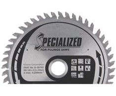 Makita T.C.T. pjūklas SPECIALIZED 165X2X20mm 5° T48 B-56801 T.C.T • 165 x20 mm • T48 • 5° • Corian'ui