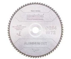 Pjovimo diskas aliuminiui Metabo FZ/TZ Aliuminio Cut Professional; 254x30x72 mm; -5°