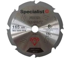 SPECIALIST+ pj. diskas pluošt. cementui, 8T 165 x 20 mm