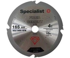 SPECIALIST+ pj. diskas pluošt. cementui, 4T 165 x 20 mm