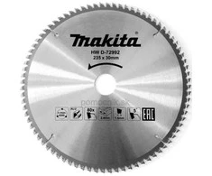 Makita T.C.T. pjūklas 235X30mm 5° T80 aliuminio pjovimui D-72992
