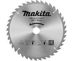 Makita T.C.T. pjūklas 260X2.6X30mm 15° T40 Standartiniai medienai D-74077