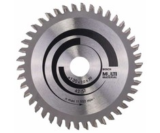 Pjovimo diskas medienai Bosch MULTI MATERIAL; 130x2x20,0 mm; Z42; -5°