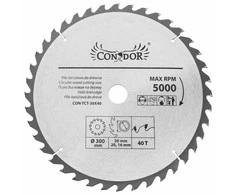 Pjovimo diskas medienai Condor CON-TCT-3004; 300 mm; Z40