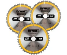 Pjovimo diskas medienai DeWalt DT1962; 216 mm; 2x24T; 1x40T; 3 vnt.