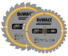 Pjovimo diskas medienai DeWalt DT90270-QZ; 165x20 mm; 2 vnt.