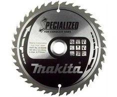 Makita T.C.T. pjūklas SPECIALIZED 165X1.6X20mm 18° T40 B-32960 T.C.T • 165 x20 mm • T40 • 18° • Medienai