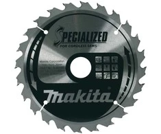 Makita T.C.T. pjūklas SPECIALIZED 190X1.9X20mm -18° T24 B-21967 T.C.T • 190 x20 mm • T24 • -18° • Medienai