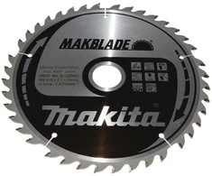 Makita T.C.T. pjūklas MAKBLADE 216X2.1X30mm 10° T40 B-32683 T.C.T • 216 x30 mm • T40 • 10° • Medienai