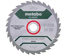 Pjovimo diskas medienai Metabo HW/CT PRECISION CUT WOOD - CLASSIC; 216x30x30 mm; 22°