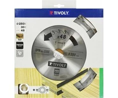 Tivoly Diskinis pjūklas medžiui 250x30x2.85/1.8mm, z48, 15°, (20mm adapteris)