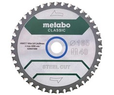 Pjovimo diskas Metabo FZ/FA STEEL CUT/SANDWICH PANEL CLASSIC 165x20x40 mm; 4°