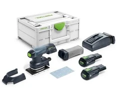 Plokštuminis šlifuoklis Festool Rutscher RTSC 400 3,0 I-Plus 18 V; 2x3,0 Ah akum.