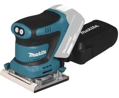 Makita DBO482Z Akumuliatorinis vibracinis šlifuoklis 18V, 114x102mm (Aliumininis pagrindas), Šlifavimo popieriaus dydis 114x102mm, Be akumuliatorių ir kroviklio!