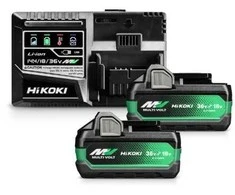 Priedų rinkinys Hikoki UC18YSL3WHZ; 36/18 V; 2x2,5/5,0 Ah; Li-ion