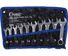 Raktų rinkinys Condor Werkzeug C4410; 10-19 mm; 10 vnt.