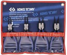 KING TONY PLIERS SEGERA RINKINYS 4 vnt. CASE