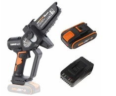 Šakų genėjimo grandininis pjūklas Worx WG325E; 20 V; 12 cm; 1x2,0 Ah akum.