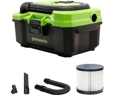 Sauso-drėgno valymo siurblys Greenworks G24WDV; 24 V (be akumuliatoriaus ir pakrovėjo)