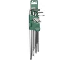 JONNESWAY TORX veržliarakčių "L" TIPO RINKINYS 9 vnt. YPAČ ILGAS 5 KAMPŲ H16109S