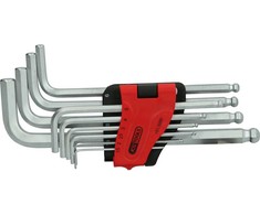 L-raktų šešiakampių komplektas 1,5-10mm, 10vnt, ilgi, KS Tools