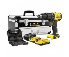 Smūginis suktuvas-gręžtuvas Stanley SFMCD715D2F-QW; 18 V; 2x2,0 Ah akum. + priedai