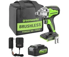 Smūginis veržliasukis Greenworks GD24IW400K4; 24 V; 1x4,0 Ah akum.